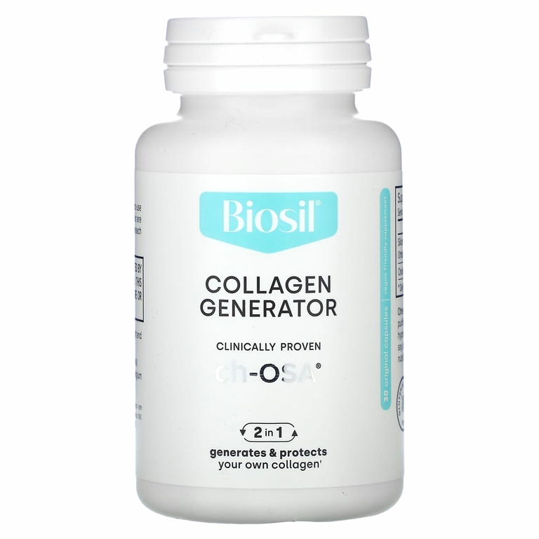 Biosil, Collagen Generator, средство для стимулирования производства коллагена, 30 оригинальных капсул