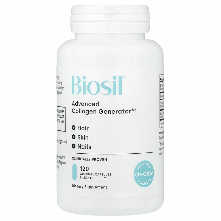 Biosil, Advanced Collagen Generator®, средство для стимулирования производства коллагена, 120 оригинальных капсул