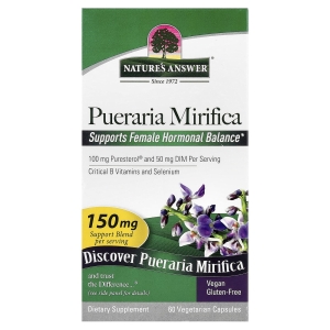Nature's Answer, пуэрария мирифика (Pueraria mirifica), 60 вегетарианских капсул