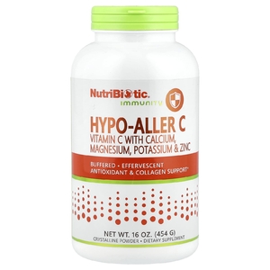 NutriBiotic, Immunity, Hypo-Aller C, витамин C с кальцием, магнием, калием и цинком, кристаллический порошок, 454 г (16 унций)