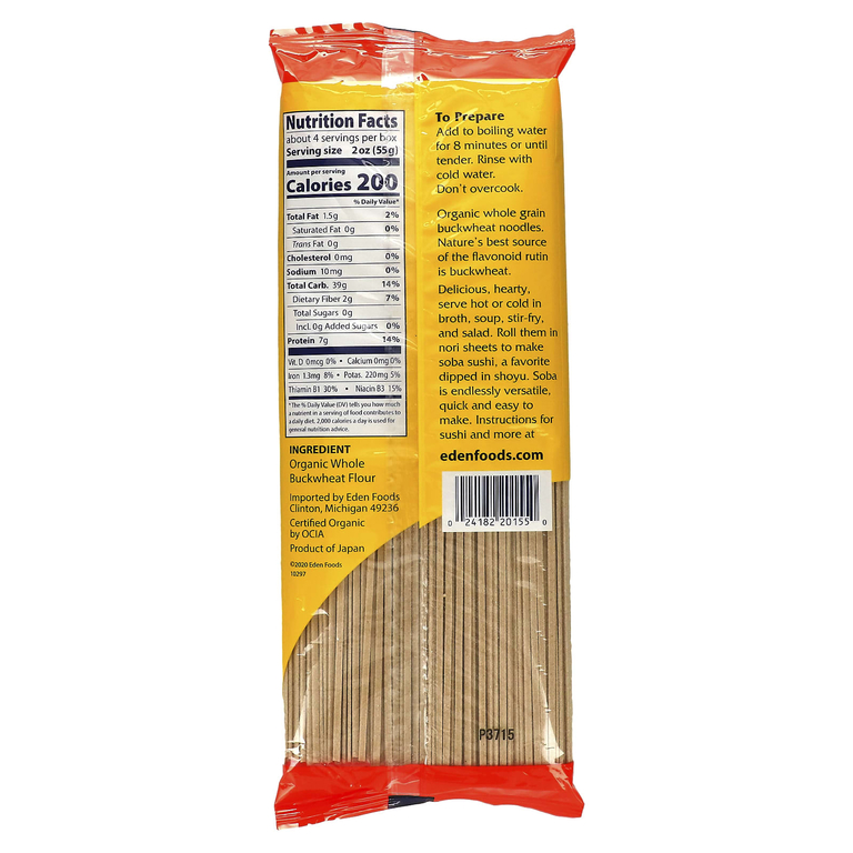 Eden Foods, Органическая гречневая соба, 227 г (8 унций)