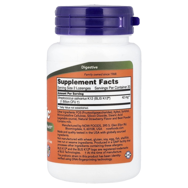 NOW Foods, OralBiotic®, 60 пастилок