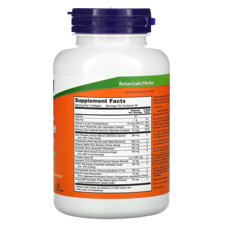 NOW Foods, Clinical Strength, добавка для здоровья предстательной железы, 90 капсул