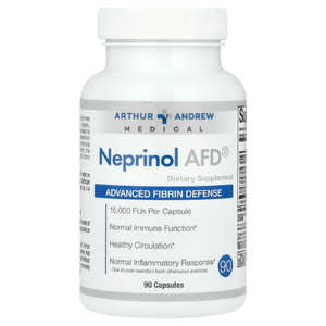 Arthur Andrew Medical, Neprinol AFD, защита организма от вредного воздействия фибрина, 500 мг, 90 капсул