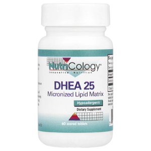 Nutricology, DHEA 25, 60 делимых таблеток
