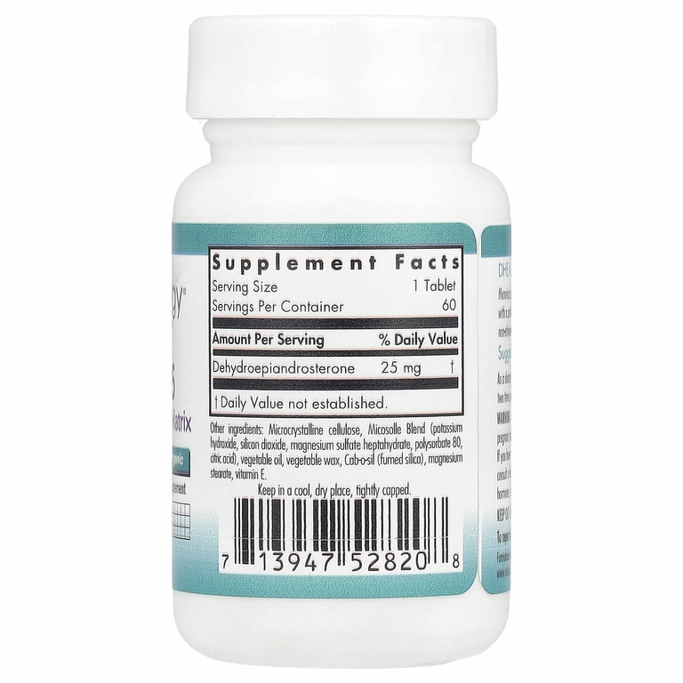 Nutricology, DHEA 25, 60 делимых таблеток