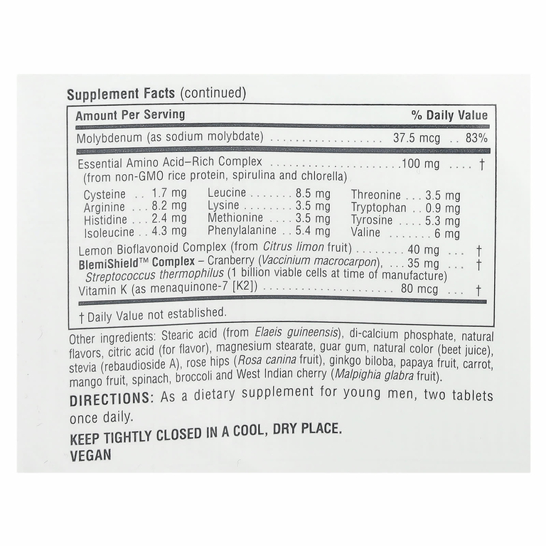 NaturesPlus, Source of Life, Power Teen® for Him, без сахара, лесные ягоды, 60 жевательных таблеток