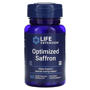 Life Extension, оптимизированный шафран, 60 вегетарианских капсул