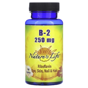 Nature's Life, Рибофлавин B-2, 250 мг, 100 таблеток