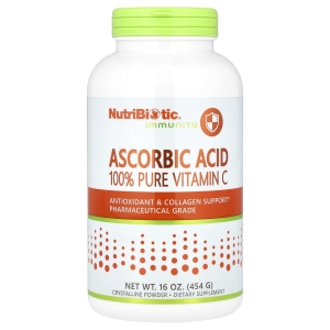 NutriBiotic, Immunity, аскорбиновая кислота, 100% чистый витамин C, кристаллический порошок, 454 г (16 унций)