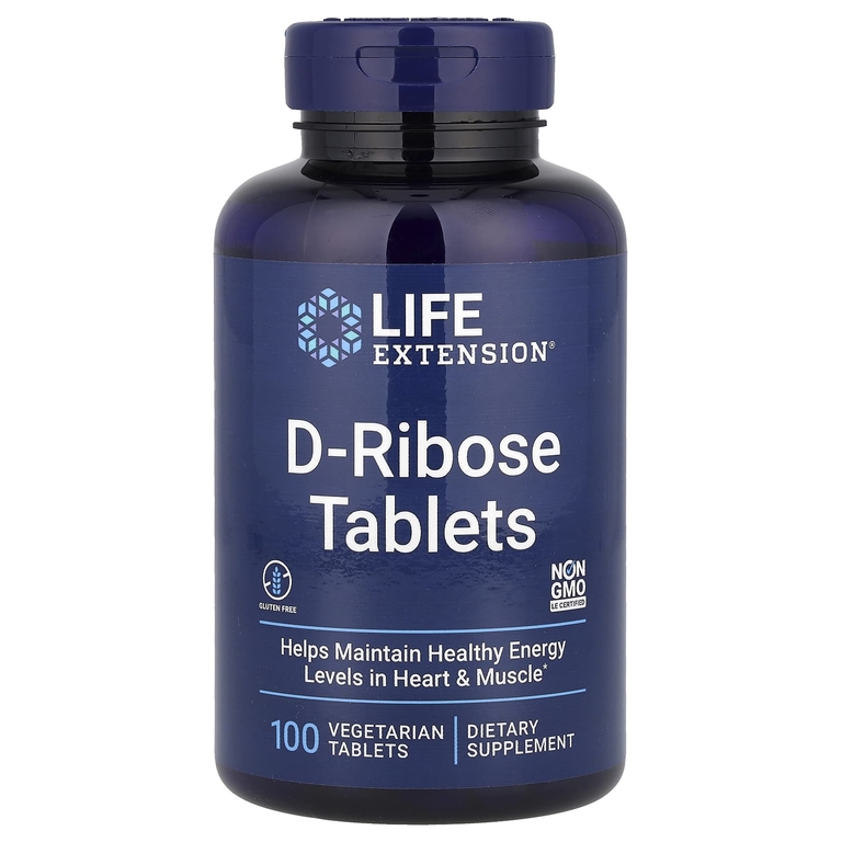 Life Extension, таблетки D-рибозы, 100 вегетарианских таблеток