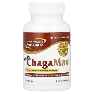 North American Herb & Spice, Сырой ChagaMax, 90 растительных капсул