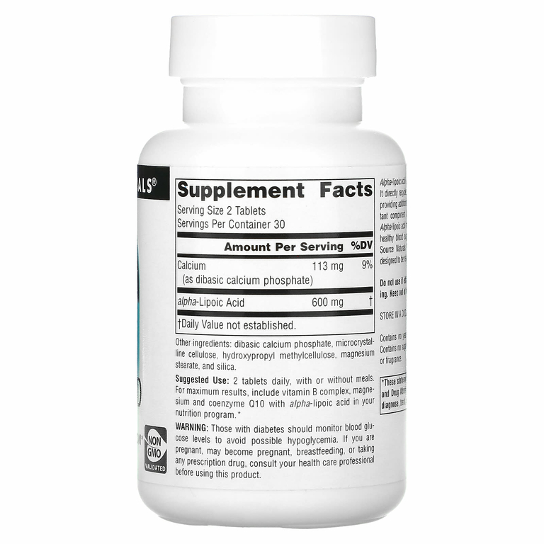 Source Naturals, альфа-липоевая кислота, медленное высвобождение, 300 мг, 60 таблеток