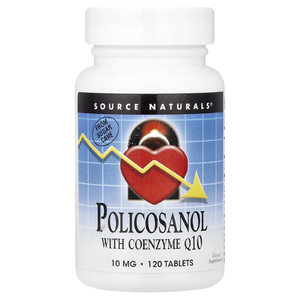 Source Naturals, поликозанол с коэнзимом Q10, 120 таблеток