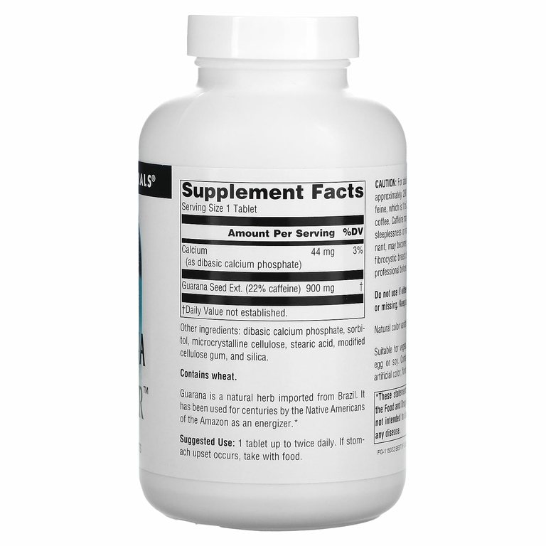 Source Naturals, Энергетик с гуараной, 900 мг, 200 таблеток