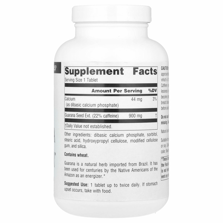 Source Naturals, Энергетик с гуараной, 900 мг, 200 таблеток