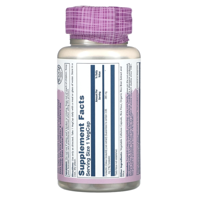 Solaray, Vital Extracts, Forskohlii, 385 мг, 60 растительных капсул