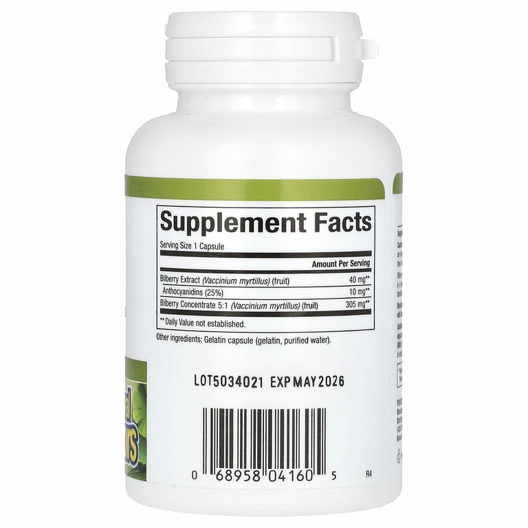 Natural Factors, черника, 40 мг, 60 капсул