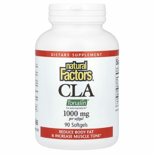 Natural Factors, КЛК, 1000 мг, 90 мягких таблеток