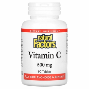 Natural Factors, витамин C, 500 мг, 90 таблеток