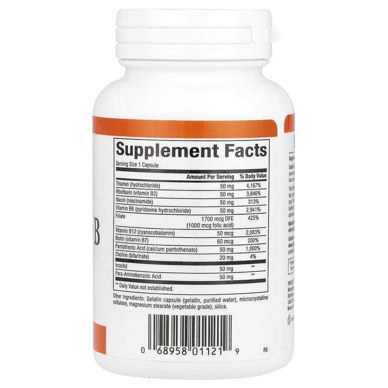 Natural Factors, высокоэффективный комплекс витаминов группы B, 90 капсул