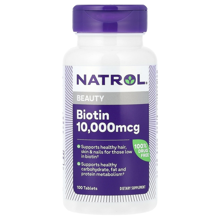 Natrol, Beauty, биотин, 10 000 мкг, 100 таблеток