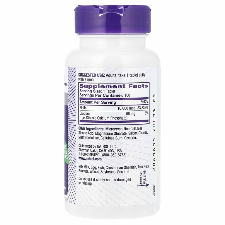 Natrol, Beauty, биотин, 10 000 мкг, 100 таблеток