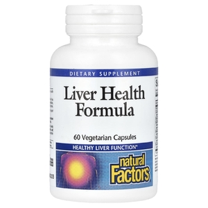 Natural Factors, формула для здоровья печени, 60 вегетарианских капсул