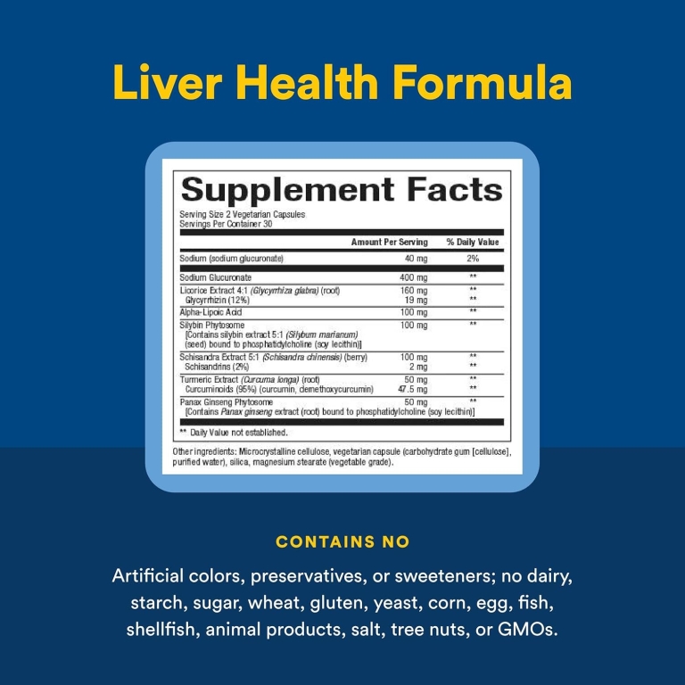 Natural Factors, формула для здоровья печени, 60 вегетарианских капсул