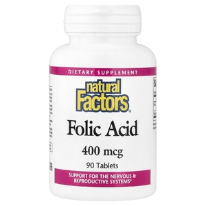 Natural Factors, фолиевая кислота, 90 таблеток