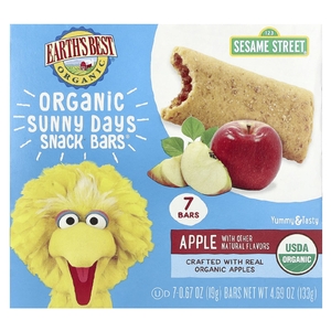 Earth's Best, Sunny Days Snack Bars, батончики для перекуса с яблоком, 7 батончиков по 19 г (0,67 унции) (Товар снят с продажи) 