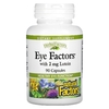 Natural Factors, Eye Factors с содержанием 2 мг лютеина, 90 капсул
