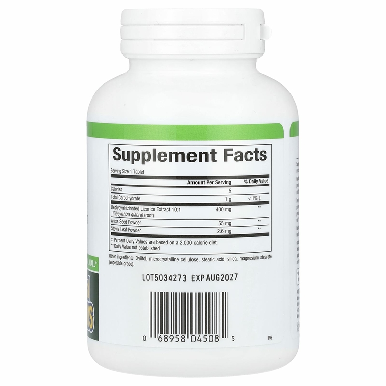 Natural Factors, DGL, глицирризинат экстракта из корня солодки, 90 жевательных таблеток