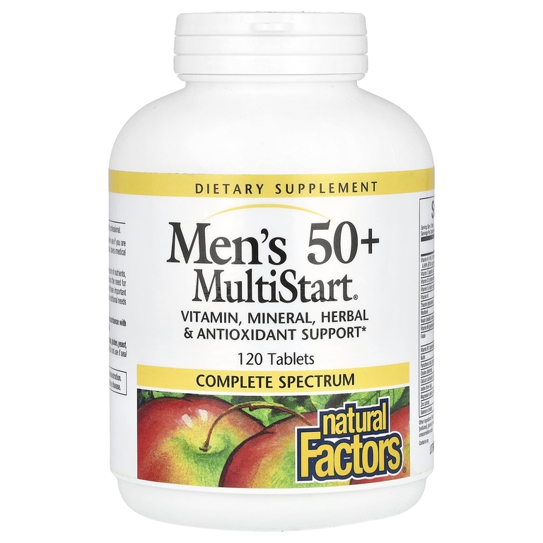 Natural Factors, MultiStart, мультивитамины для мужчин старше 50 лет, 120 таблеток