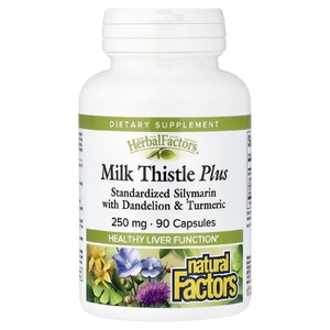 Natural Factors, Растительные факторы® расторопша плюс, 90 капсул