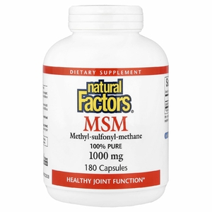 Natural Factors, МСМ, 1000 мг, 180 капсул