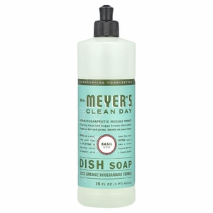 Mrs. Meyers Clean Day, Жидкость для мытья посуды, аромат базилика, 16 жидк. унц. (473 мл)