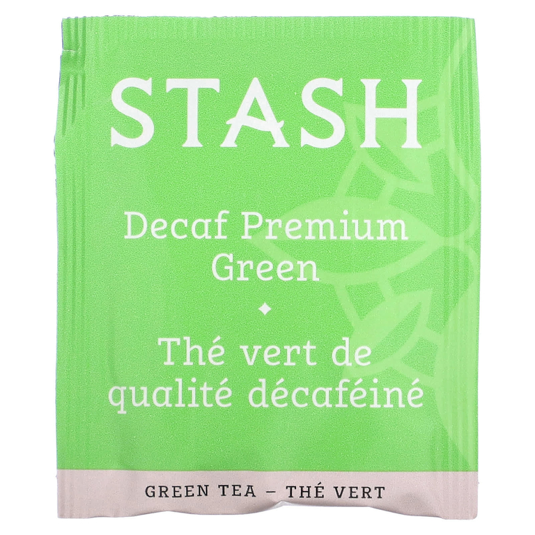 Stash Tea, Премиальный зеленый чай, без кофеина, 18 чайных пакетиков, 33 г (1,1 унции)