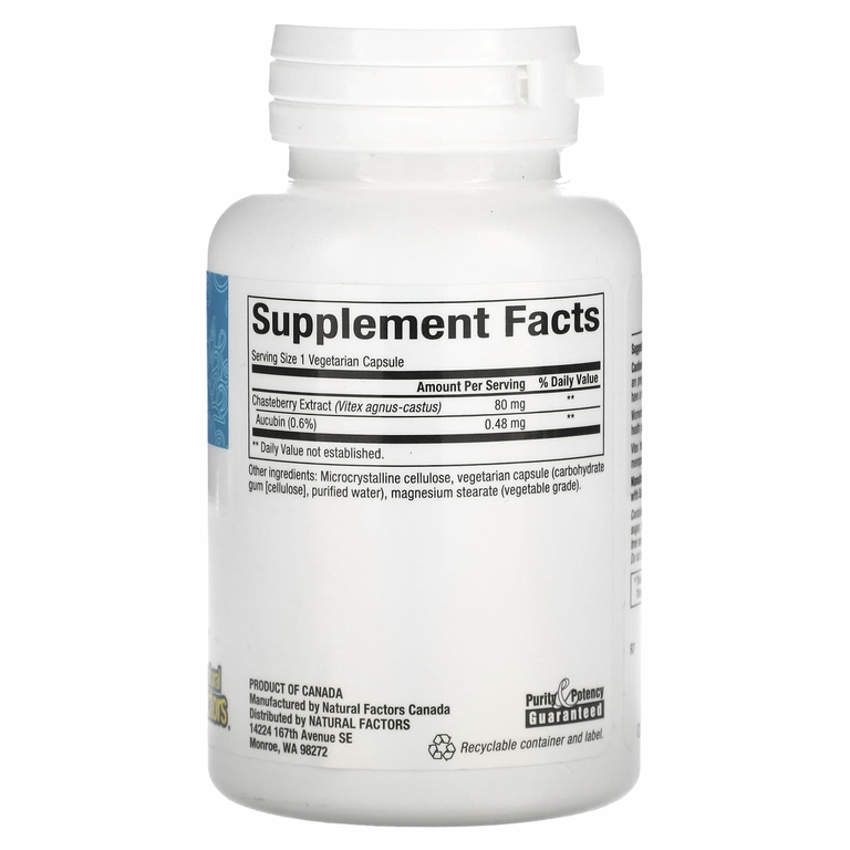Natural Factors, Womensense, экстракт витекса священного, 90 вегетарианских капсул