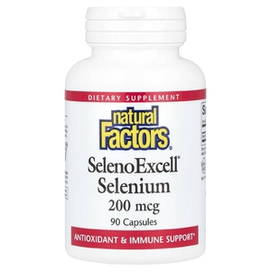 Natural Factors, SelenoExcell, селен, 200 мкг, 90 капсул