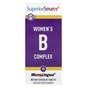 Superior Source, комплекс витаминов группы B для женщин, 60 быстрорастворимых таблеток