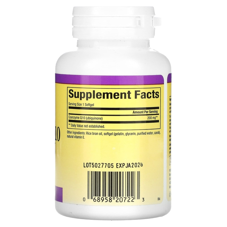 Natural Factors, коэнзим Q10, 200 мг, 60 мягких таблеток