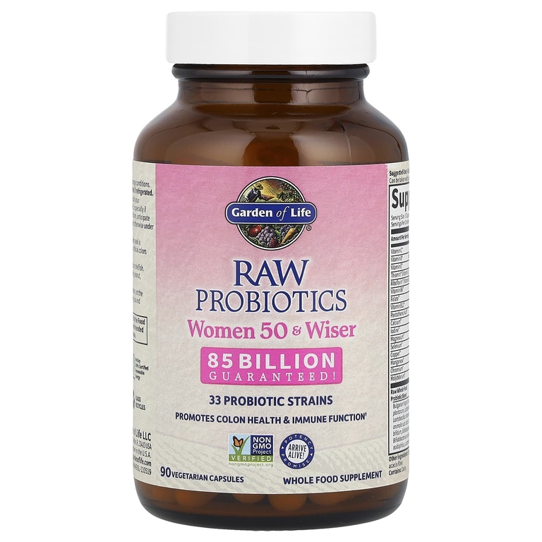 Garden of Life, RAW Probiotics, для женщин от 50 лет, 90 вегетарианских капсул