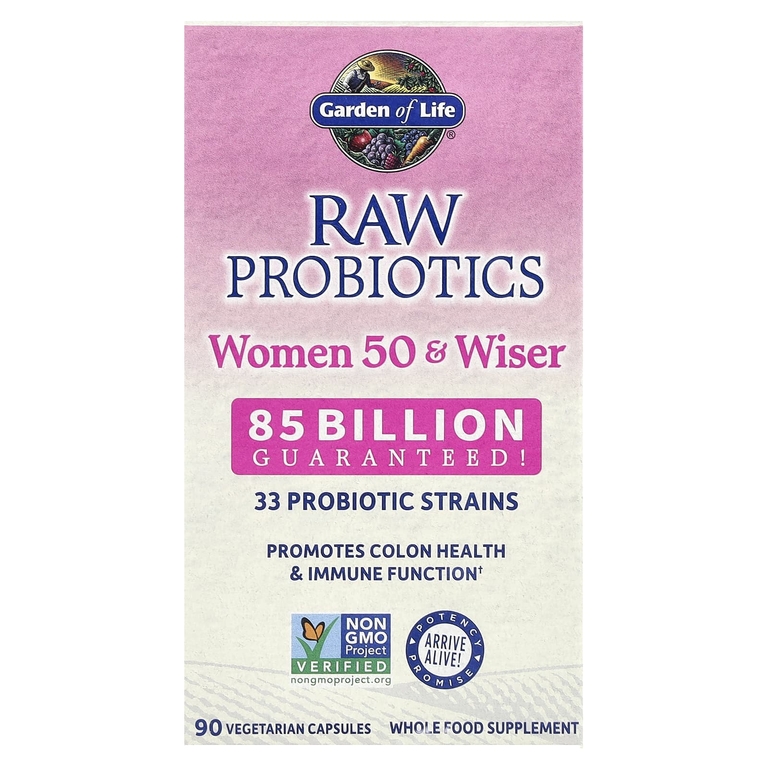Garden of Life, RAW Probiotics, для женщин от 50 лет, 90 вегетарианских капсул