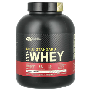 Optimum Nutrition, Gold Standard 100% Whey, сыворотка со вкусом печенья со сливками, 2,1 кг (4,63 фунта)
