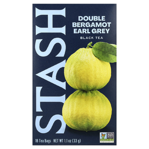 Stash Tea, Чёрный чай, двойной бергамот, 18 чайных пакетиков, 33 г (1,1 унции)