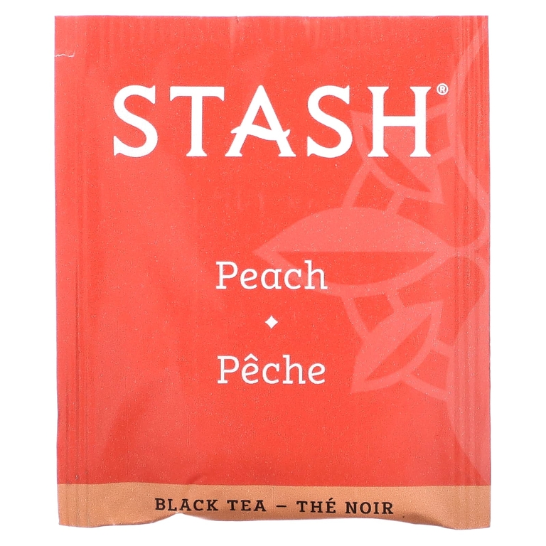 Stash Tea, Черный чай, персик, 20 чайных пакетиков, 38 г (1,3 унции)
