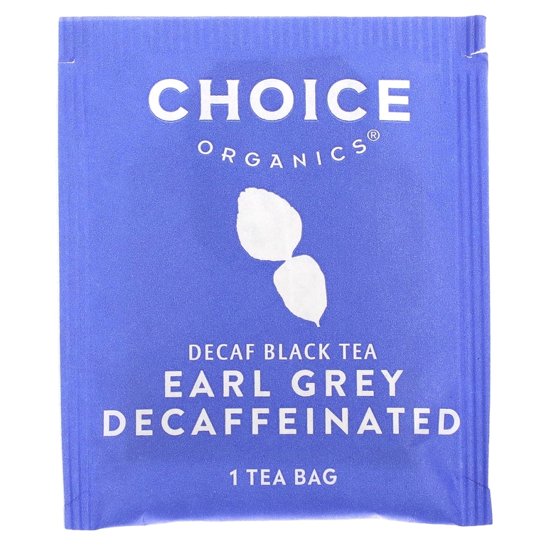 Choice Organic Teas, Черный чай без кофеина, Эрл Грей, 16 чайных пакетиков, 29 г (1,02 унции)
