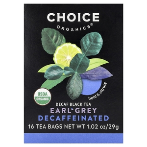 Choice Organics, черный чай, бергамот, без кофеина, 16 чайных пакетиков, 29 г (1,02 унции) (Товар снят с продажи) 