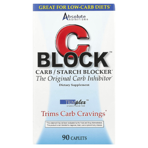 Absolute Nutrition, CBlock ™, блокатор углеводов и крахмала, 90 капсул